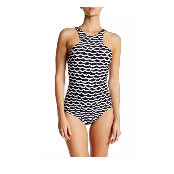 NEW Seafolly Tidal Wave High Neck One Piece Swim - Picture 1 of 8